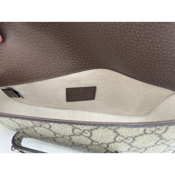 $2800 BRAND NEW GUCCI 1955 HORSEBIT GG SUPREME CANVAS MINI SHOULDER BAG - Picture 14 of 16